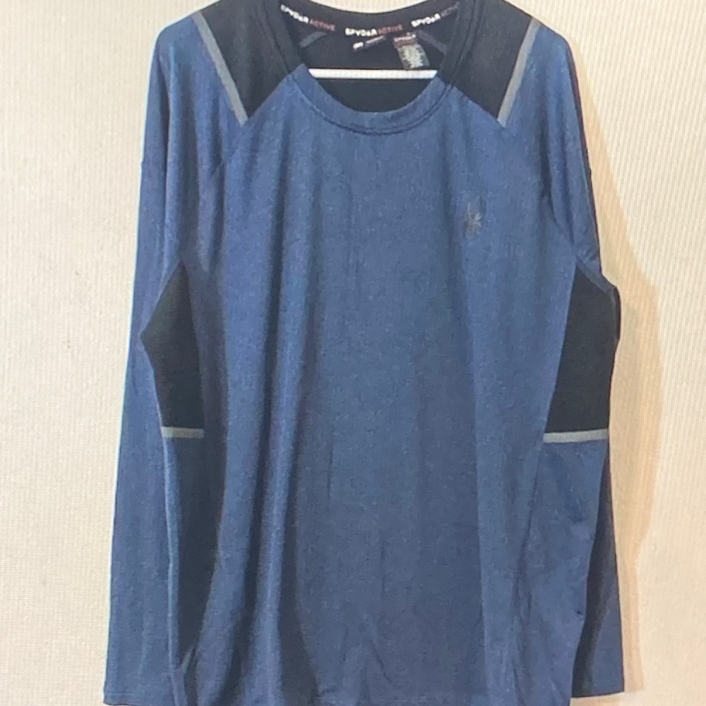 Spyder Blue and Black Long Sleeve Shirt